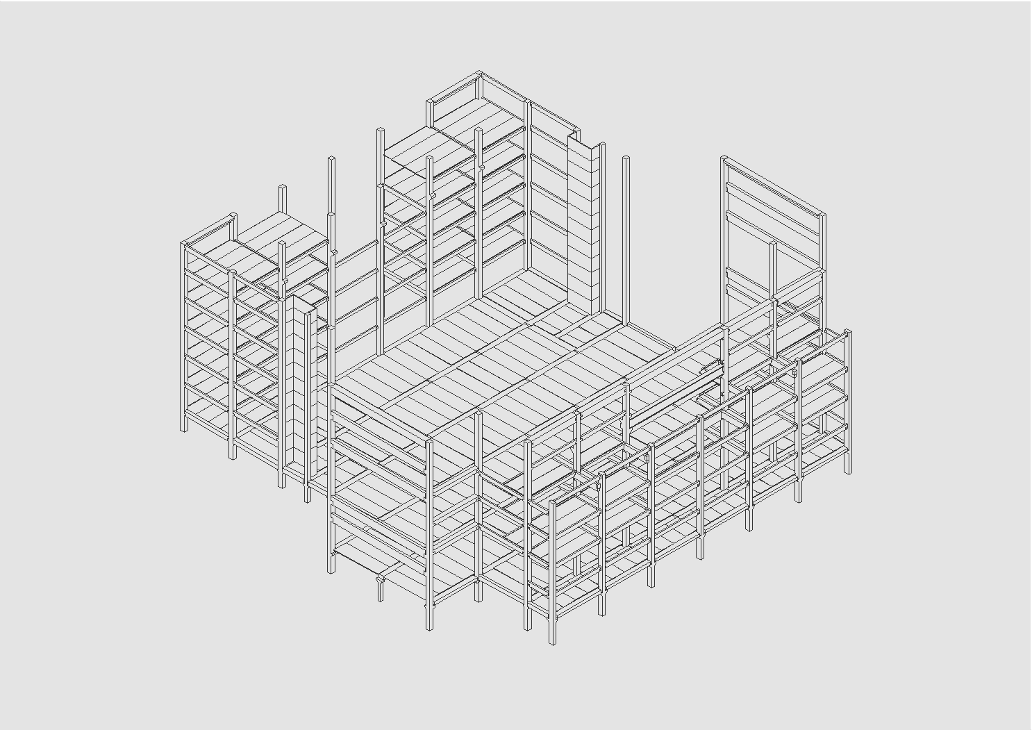 IGREJA UNIVERSAL - ISOMÉTRICA PAVIMENTO, PILARES, VIGAS E LAJES