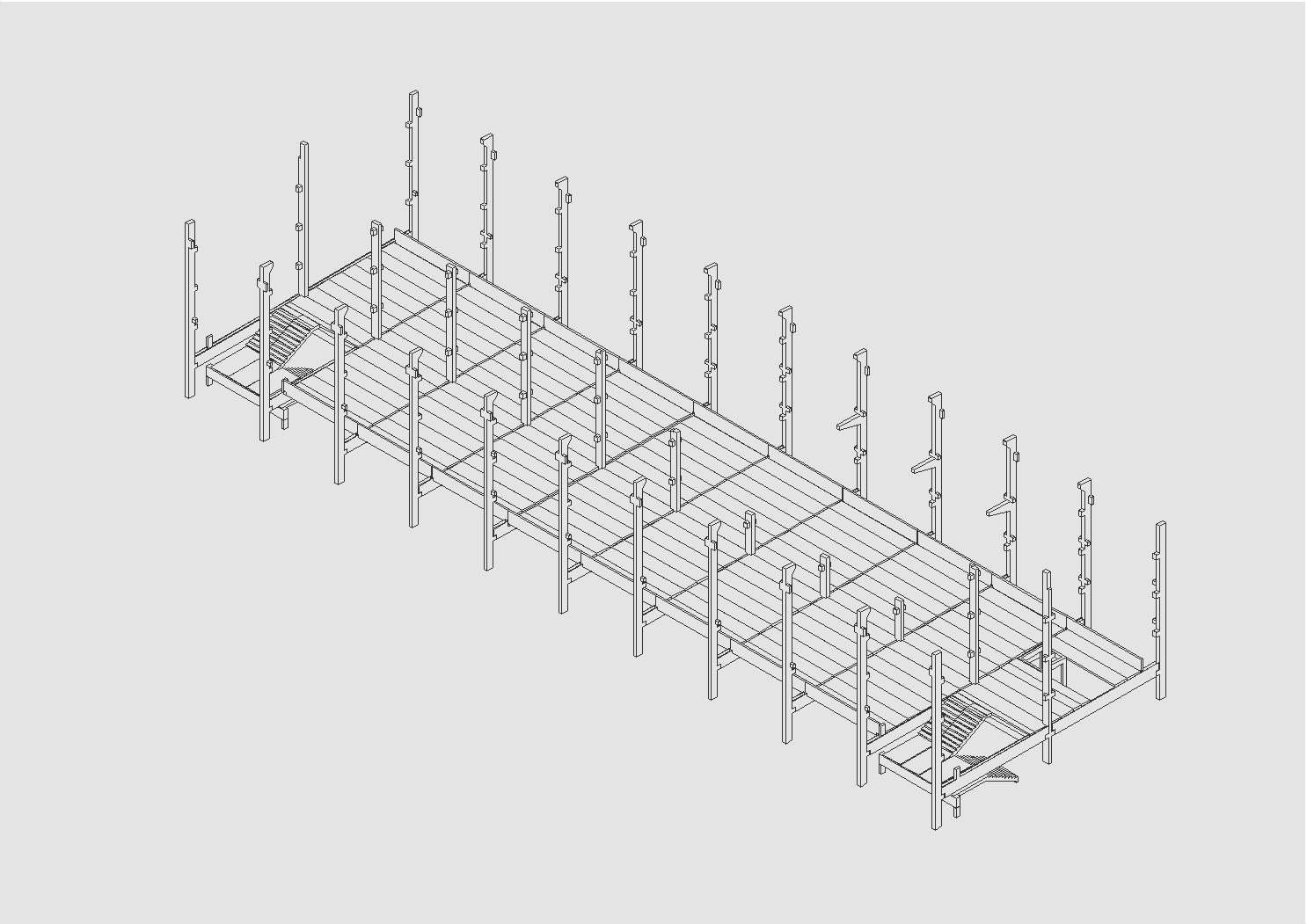 ESCOLA BAIRRO LUZ - ISOMETRICA PRIMEIRO PAVIMENTO