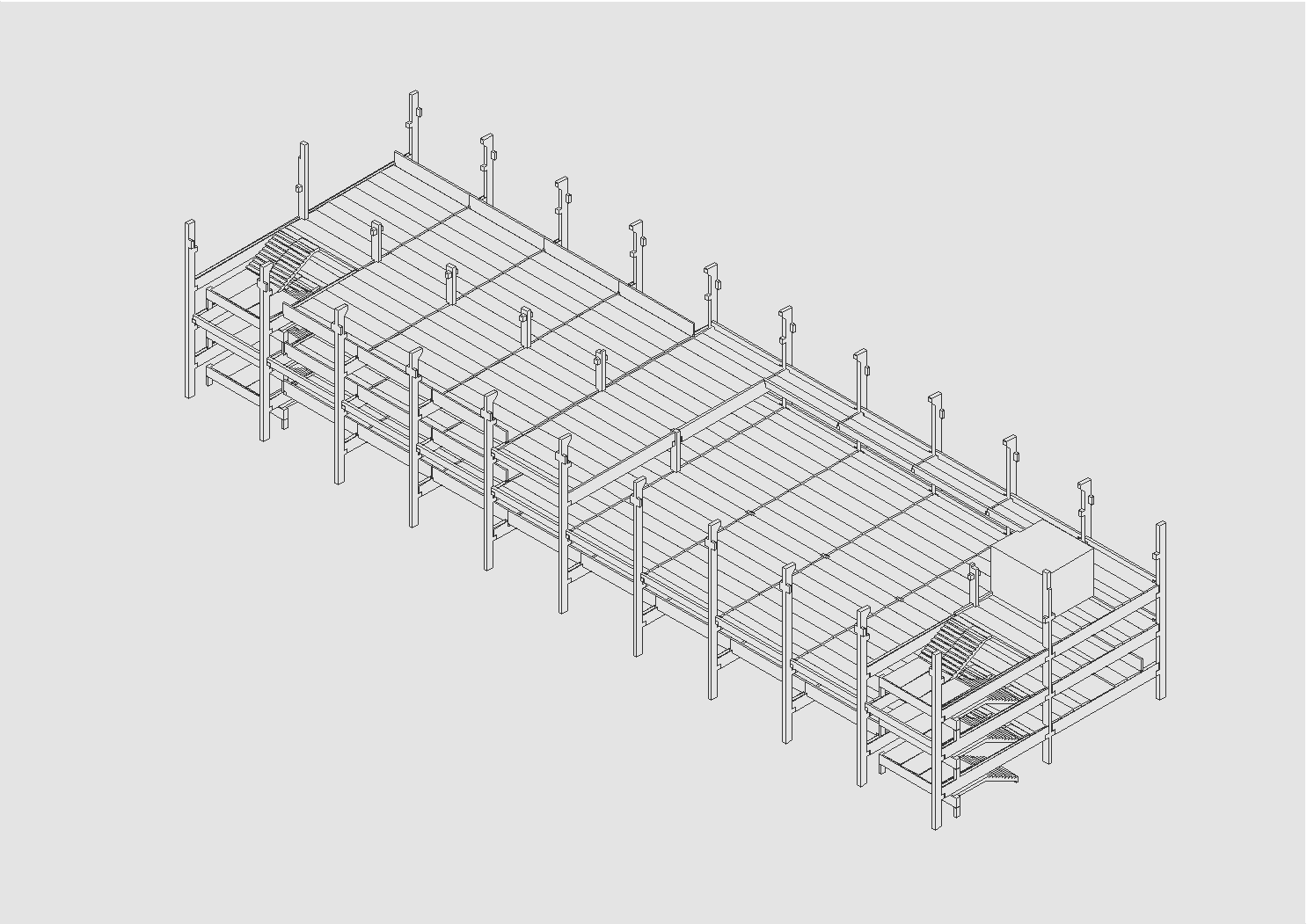 ESCOLA BAIRRO LUZ - ISOMETRICA TERCEIRO PAVIMENTO