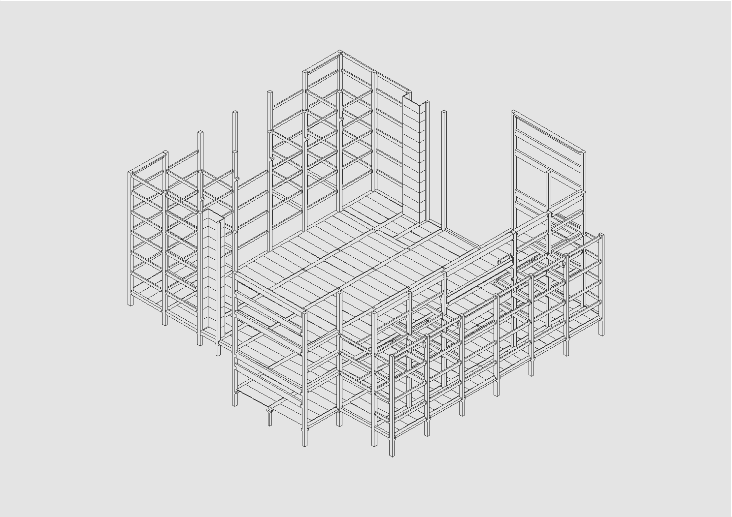 IGREJA UNIVERSAL - ISOMÉTRICA PAVIMENTO, PILARES E VIGAS