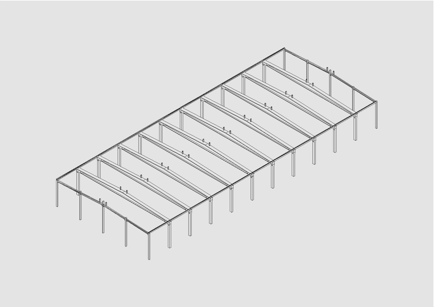 EXPOFLORA - ISOMETRICA TESOURA DE CONCRETO VÃO LIVRE 44,5m