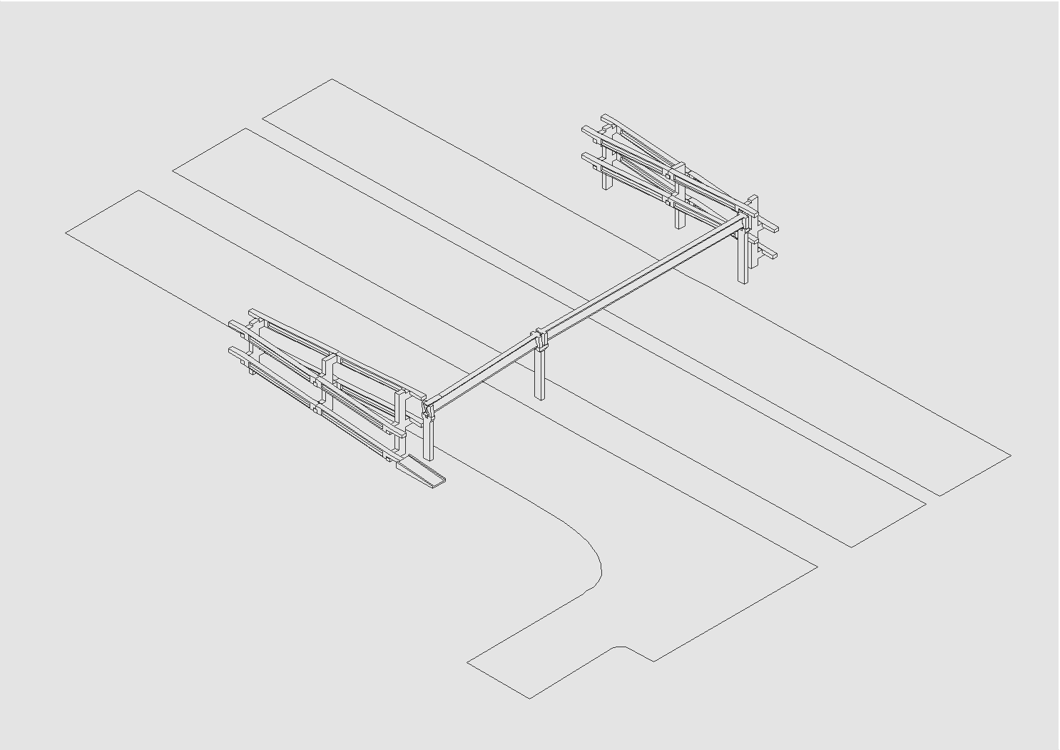 PASSARELA BR101 KM 300 504 - ISOMETRICA PILARES E VIGAS